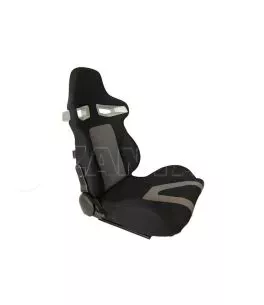 Καθίσματα Bucket GT-Sport Ύφασμα Μαύρο Γκρι Ζευγάρι 2 Τεμαχίων 
