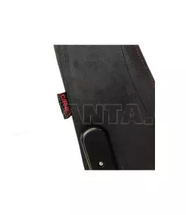 Καθίσματα Bucket R8 Suede Alcantara Μαύρο Με Κόκκινες Ραφές Και Carner Logo Ζευγάρι 2 Τεμαχίων 