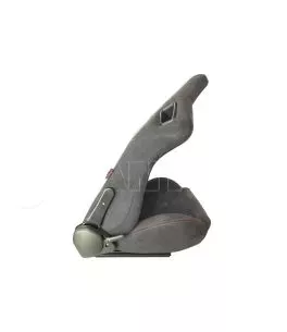 Καθίσματα Bucket R8 Suede Alcantara Μαύρο Με Κόκκινες Ραφές Και Carner Logo Ζευγάρι 2 Τεμαχίων 