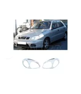 Μασκάκια Μπροστινών Φαναριών Χρωμίου Για Daewoo Lanos 02-08 2 Τεμάχια 