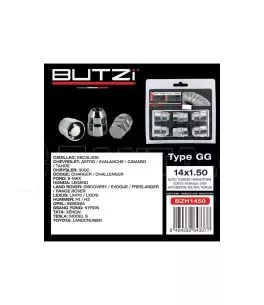 Αντικλεπτικά Μπουλόνια Ασφαλείας Butzi Premium Kit 6 pcs Με Μοναδικό Κλειδί-Εργαλείο Type-GG M14x1.50 T19/21 