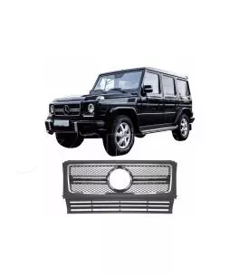 Μάσκα Για Mercedes-Benz G-Class W461 W463 90-15 Amg G55/G65 Look Μαύρο/ Χρώμιο 1 Τεμάχιο 