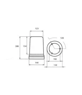 Φάρος Ασφαλείας Αυτοκινήτου Βιδωτός Strobo Dasteri 12V 20x14.4cm Πορτοκαλί 