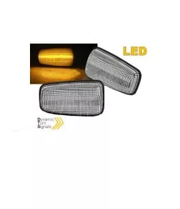 Πλαϊνά Φλας Φτερού Για Citroen Saxo / Berlingo / Xsara / Jumpy / Peugeot 406 Led Dynamic Λευκά 2 Τεμάχια 