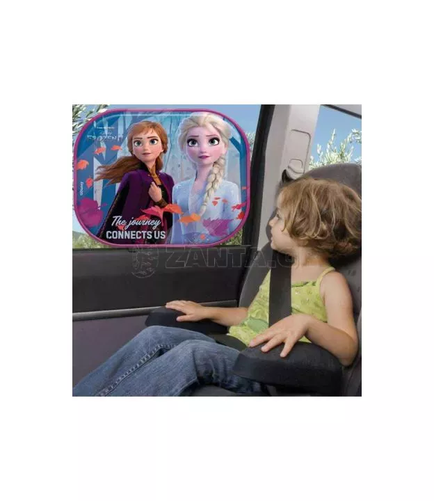 Ηλιοπροστασίες Κουρτινάκια Πλαϊνά Frozen 2 Με Πόστερ Χρωματιστμού 44 x 36 cm 2 Τεμάχια