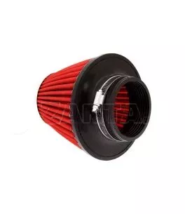 Φιλτροχοάνη Αυτοκινήτου Διπλής Ροής Universal 160x155mm Φ77mm Με 3 Αντάπτορες Φ60/63/70mm Κόκκινη 