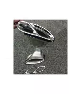 Καπάκια Χρωμίου Για Μπούκες Εξάτμισης Amg Look Για Mercedes-Benz E W212/ GLE W166/C292/ CLA W117/ C W205/ GLC X253/W253 2 Τεμ 