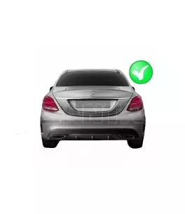 Καπάκια Χρωμίου Για Μπούκες Εξάτμισης Amg Look Για Mercedes-Benz E W212/ GLE W166/C292/ CLA W117/ C W205/ GLC X253/W253 2 Τεμ 