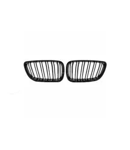 Καρδιές Μάσκας Για  Bmw 2 F22 / F23 14-16 M4 Look Με Διπλή Γρίλια Μαύρο Γυαλιστερό Με 2 Τεμάχια 