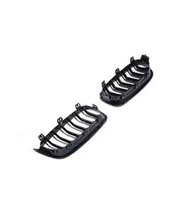 Καρδιές Μάσκας Για Bmw 3 F30 / F31 11-18 M4 Look Με Διπλή Γρίλια Μαύρο Γυαλιστερό Με 2 Τεμάχια 