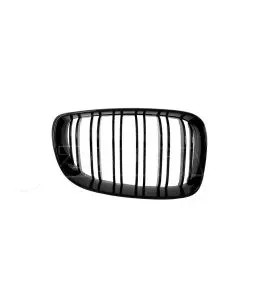 Καρδιές Μάσκας Για Bmw 1 E81 / E82 / E87 / E88 07-11 M4 Look Με Διπλή Γρίλια Μαύρο Γυαλιστερό 2 Τεμάχια 