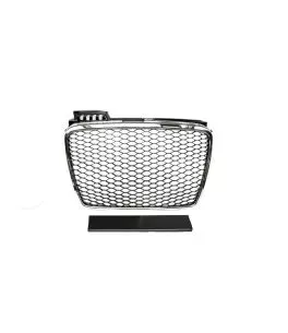 Μάσκα Για Audi A4 B7 04-07 RS4 Look Κυψελωτή Χρώμιο/Μαύρο Ματ 1 Τεμάχιο 