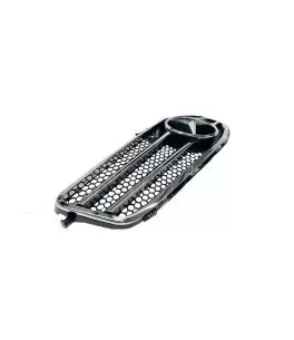 Μάσκα Για Mercedes-Benz C-Class W204 07-14 Amg C63 Look Με 2 Γρίλιες Μαύρο/Χρώμιο 1 Τεμάχιο 