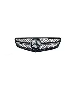 Μάσκα Για Mercedes-Benz C-Class W204 07-14 Amg C63 Look Με Μονή Γρίλια Μαύρο/Χρώμιο 1 Τεμάχιο 