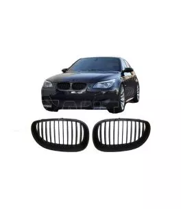 Καρδιές Μάσκας Για Bmw 5 E60 03-11 Μαύρο Ματ 2 Τεμάχια 
