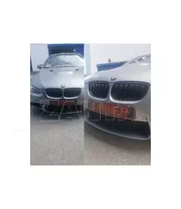 Καρδιές Μάσκας Για Bmw 3 E92 /E93 06-11 M4 Look Με Διπλή Γρίλια Μαύρο Γυαλιστερό 2 Τεμάχια 