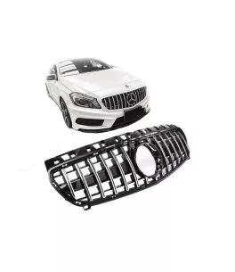 Μάσκα Για Mercedes-Benz A-Class W176 12-15 GT Amg Panamericana Look Μαύρο/Χρώμιο 1 Τεμάχιο 