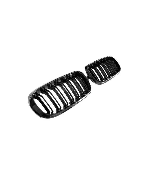 Καρδιές Μάσκας Για Bmw X5 F15 / X6 F16 13-18 M4 Look Με Διπλή Γρίλια Μαύρο Γυαλιστερό 2 Τεμάχια