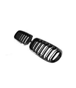 Καρδιές Μάσκας Για Bmw X5 F15 / X6 F16 13-18 M4 Look Με Διπλή Γρίλια Μαύρο Γυαλιστερό 2 Τεμάχια 