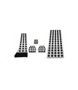 Πεντάλ Αλουμινίου Κουμπωτά Και Footrest Για Mercedes-Benz W204 07-14 / W211 02-09 / GLK 08-15 Μη Αυτόματο Σετ 5 Τεμάχια KPMB02 