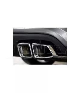 Μπούκες Εξάτμισης Διπλές "Τετράμπουκα" Για Mercedes-Benz E W211/W212, C W204, CLK W209, S W221, ML W164, W166 Amg 63 Look 2 Τεμ 