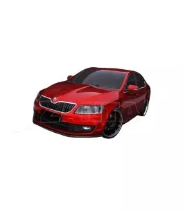 Μπροστινό Spoiler Για Skoda Octavia 3 (5E) 13-20 Glossy Black Maxton Design 1 Τεμάχιο 