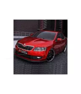 Μπροστινό Spoiler Για Skoda Octavia 3 (5E) 13-20 Glossy Black Maxton Design 1 Τεμάχιο 