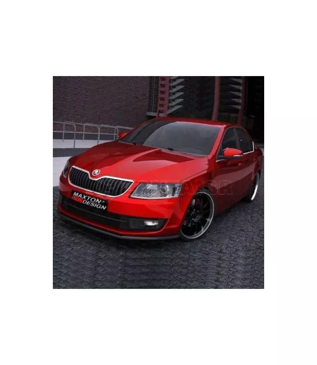 Μπροστινό Spoiler Για Skoda Octavia 3 (5E) 13-20 Glossy Black Maxton Design 1 Τεμάχιο