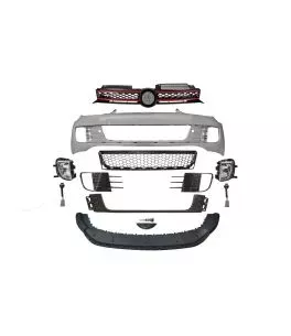 Μπροστινός Προφυλακτήρας Για VW Golf VI (6) 08-12 GTI Look Σετ Με Μάσκα Και Προβολείς 