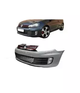 Μπροστινός Προφυλακτήρας Για VW Golf VI (6) 08-12 GTI Look Σετ Με Μάσκα Και Προβολείς 