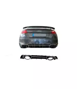Diffuser Πίσω Προφυλακτήρα Για Audi TT 8S 14+ TTRS Look Με Μπούκες Από Abs Πλαστικό 