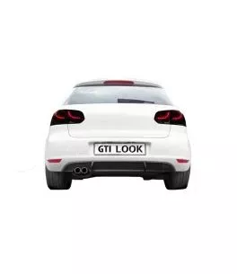 Diffuser Πίσω Προφυλακτήρα Για VW Golf VI (6) 08-12 GTI Look Με Αριστερή Τρύπα Εξάτμισης Από Abs Πλαστικό 1 Τεμάχιο 