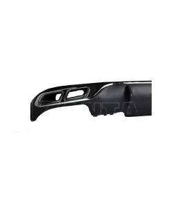 Diffuser Πίσω Προφυλακτήρα Για Mercedes-Benz E-Class W213 16-19 Amg Look Για Απλούς Προφυλακτήρες Σετ Με Μπούκες Από Abs Πλαστικ 