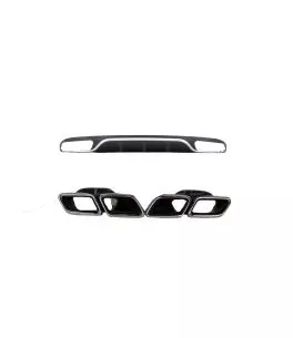 Diffuser Πίσω Προφυλακτήρα Για Mercedes-Benz E-Class W213 16-19 Amg Look Για Απλούς Προφυλακτήρες Σετ Με Μπούκες Από Abs Πλαστικ 