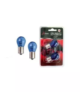 Λάμπες Αλογόνου P21W BA15S 12V Μονοπολικές S25 Blue Glass Supewhite 6000k X-Tec 2 Τεμάχια 