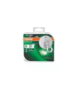 Λάμπες Αλογόνου H1 12V 55w Ultra Life Osram 64150ULT-HCB 2 Τεμάχια 