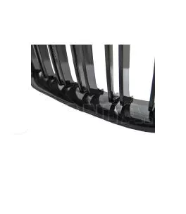 Καρδιές Μάσκας Για Bmw 1 F20 / F21 15-19 M4 Look Με Διπλή Γρίλια Με 12 Γραμμές Μαύρο Γυαλιστερό 2 Τεμάχια 