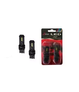 Λάμπες Led T20 W21/5W / 7443 W3X16Q  Διπολικές 12 Smd 12volt Λευκές X-Tec 2 Τεμάχια 