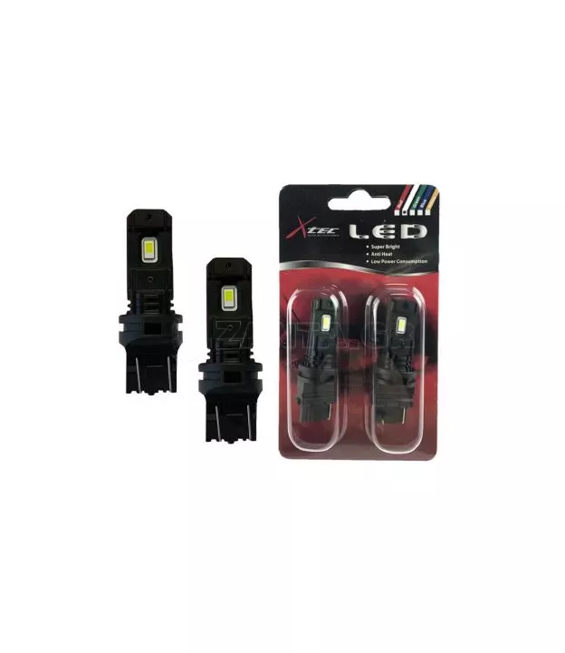 Λάμπες Led T20 W21/5W / 7443 W3X16Q Διπολικές 2 Led 12volt Λευκές X-Tec 2 Τεμάχια