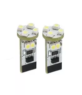 Λάμπες Led T10 12volt 8 Smd Led Canbus Λευκό Φως RaceSport LIT3528 2 Τεμάχια 