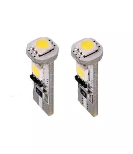Λάμπες Led T10 12volt 3 Smd Led Canbus Λευκό Φως RaceSport LIT0505 2 Τεμάχια 