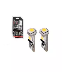 Λάμπες Led T10 12volt 3 Smd Led Canbus Λευκό Φως RaceSport LIT0505 2 Τεμάχια 