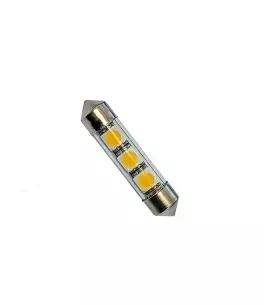 Λάμπα Led Σωληνωτή 36mm 3 Leds 12volt Λευκό Φως 1 Τεμάχιο 