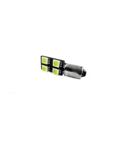 Λάμπα Led BA9S T4W 12volt 4 Led 0.45watt Λευκή 6000k 1 Τεμάχιο 