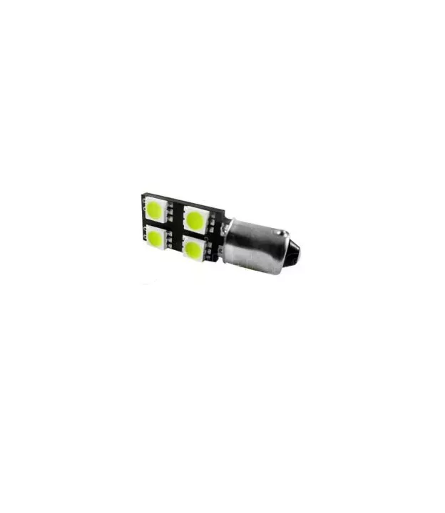 Λάμπα Led BA9S T4W 12volt 4 Led 0.45watt Λευκή 6000k 1 Τεμάχιο