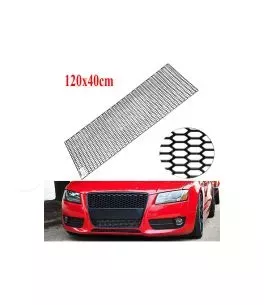 Σίτα Προφυλακτήρα Universal Πλαστική Honeycomb 120x40cm Με Τρύπα 30mm x 11mm Μαύρη 