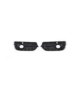 Δίχτυ Προφυλακτήρα Εμπρός Πλαινό Για Audi Q3 8U 11-15 RSQ3 Look Γυαλιστερό Μαύρο / Χρώμιο Με Pdc Αριστερό & Δεξί 2 Τεμάχια 