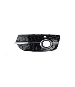 Δίχτυ Προφυλακτήρα Εμπρός Πλαινό Για Audi Q3 8U 11-15 RSQ3 Look Γυαλιστερό Μαύρο / Χρώμιο Με Pdc Αριστερό & Δεξί 2 Τεμάχια 
