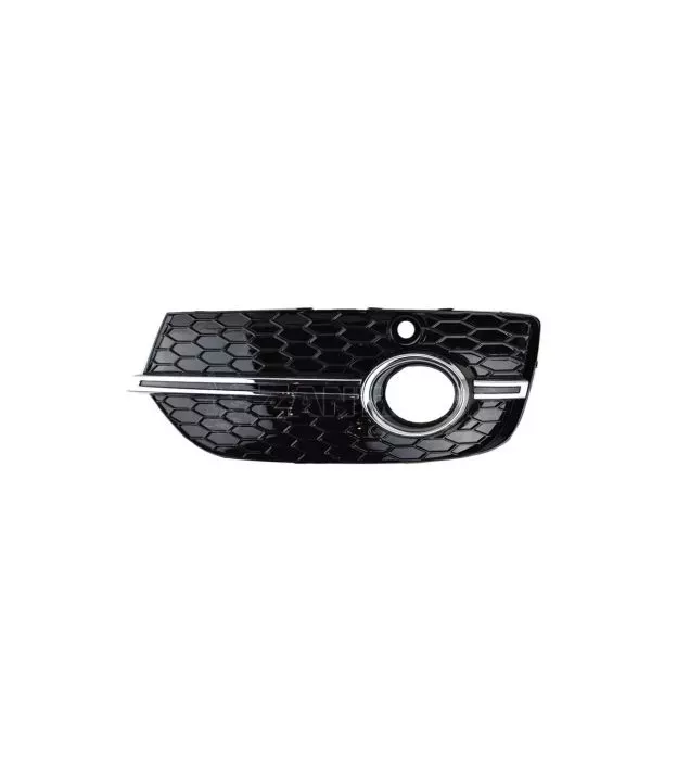 Δίχτυ Προφυλακτήρα Εμπρός Πλαινό Για Audi Q3 8U 11-15 RSQ3 Look Γυαλιστερό Μαύρο / Χρώμιο Με Pdc Αριστερό & Δεξί 2 Τεμάχια