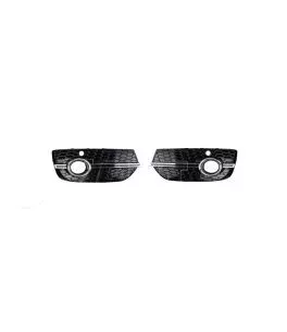 Δίχτυ Προφυλακτήρα Εμπρός Πλαινό Για Audi Q3 8U 11-15 RSQ3 Look Γυαλιστερό Μαύρο / Χρώμιο Με Pdc Αριστερό & Δεξί 2 Τεμάχια 